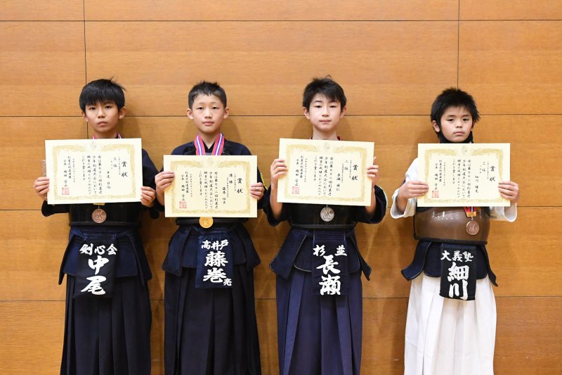 小学６年生男子の部入賞者